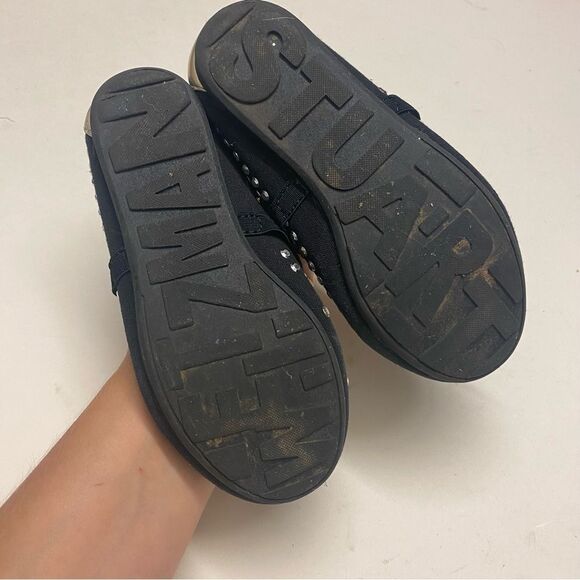 Stuart Weitzman Fannie Sparkle Ballet Flats rhinestone black dress shoes 11 - Picture 4 of 6